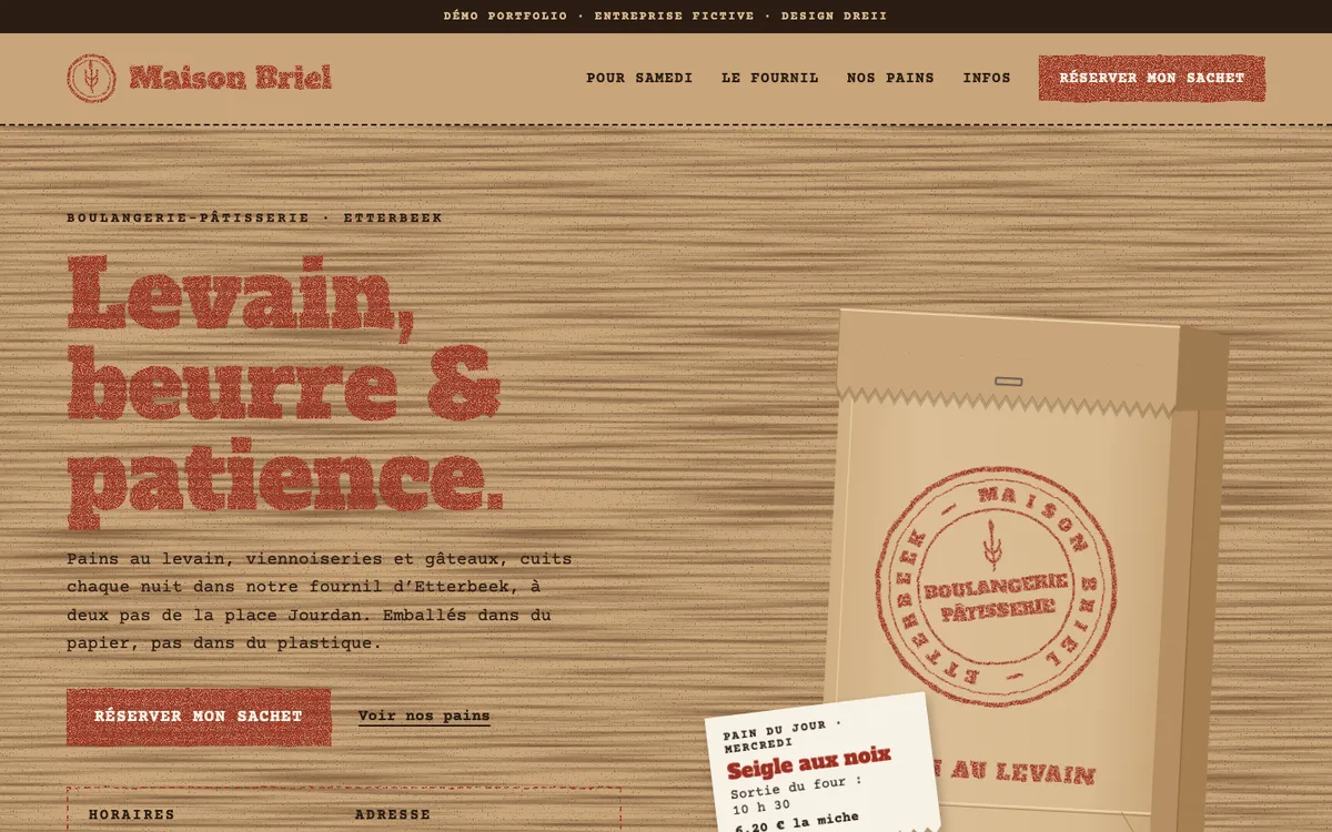 Maquette Maison Briel, style Sachet.