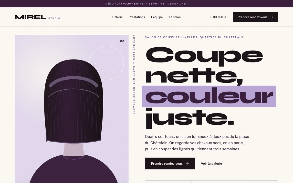 Maquette Studio Mirel, style Studio.