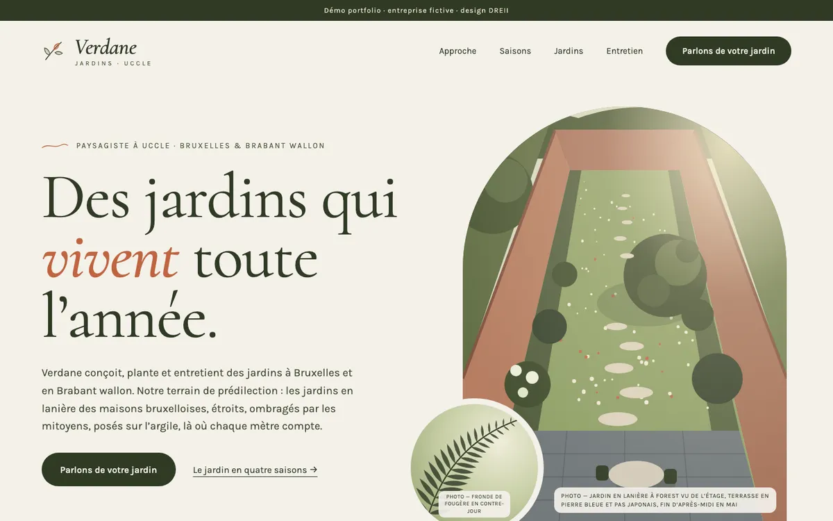Maquette Verdane Jardins, style Vivant.
