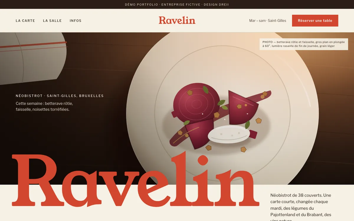 Maquette Ravelin, style Table.
